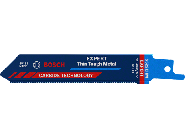 List Bosch za sabljasto žago EXPERT ‘Thin Tough Metal’ S 522 EHM, 115mm, 18TPI, 2608900359